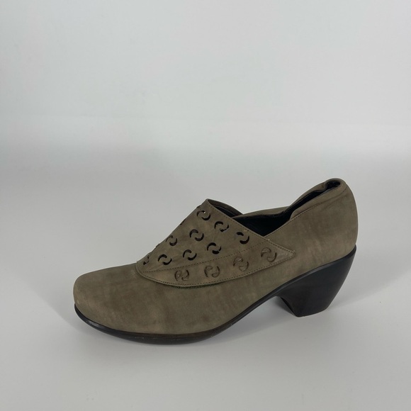 Naot Precious Leather Israel Brown Heeled Shoes (SB1#14) - Picture 2 of 8